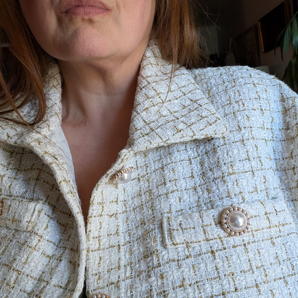 Cream Tweed Jacket - Simply Southern - Picture 6 of 6